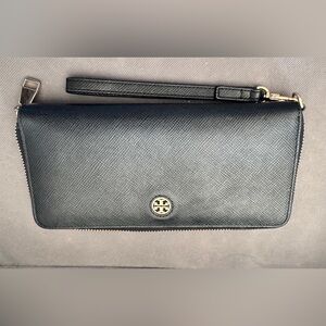 Tory Burch Black Wristlet Passport  Wallet